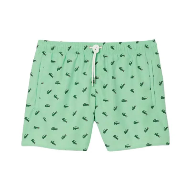 LACOSTE Crocodile print Swim Shorts-0