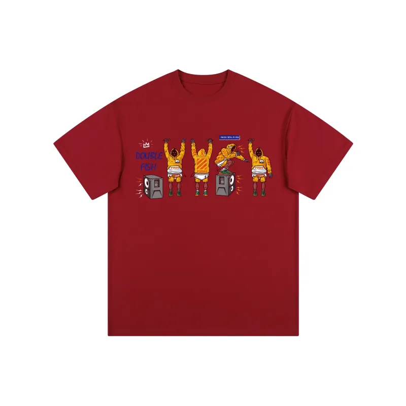 DOUBLEFISH Short Sleeved T Shirts Unisex-4