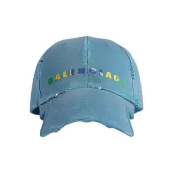 Balenciaga Cotton Baseball Caps Unisex Blue
