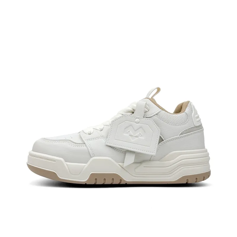 Mengsai Cushioning Coverage And Abrasion Resistant Low Top Skateboard Shoes Men's Cool White-1