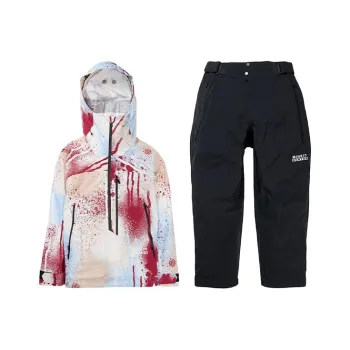 BURTON MINE 77 Series SS24 GORE-TEX C-KNIT Ski Suit Sets Unisex Red+Black