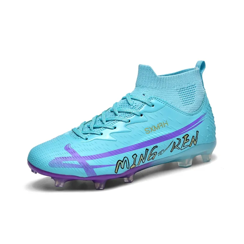 Binary Cushioning, Slip Resistant, Lightweight Soccer Shoes Unisex Blue-1