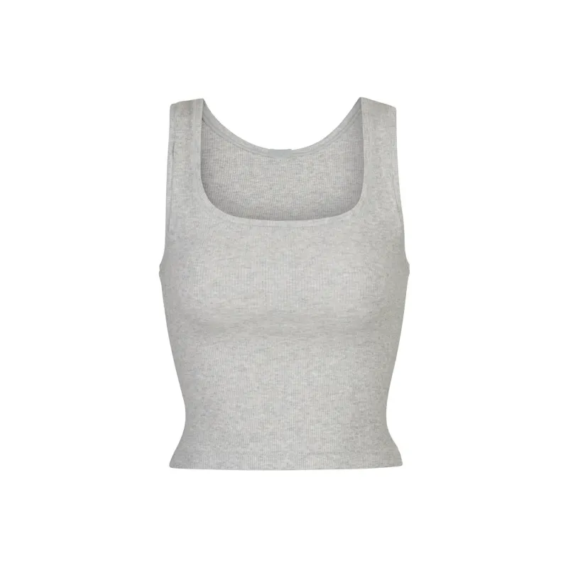 SKIMS Tank Top Women's Light Gray/Light Heather Grey-0