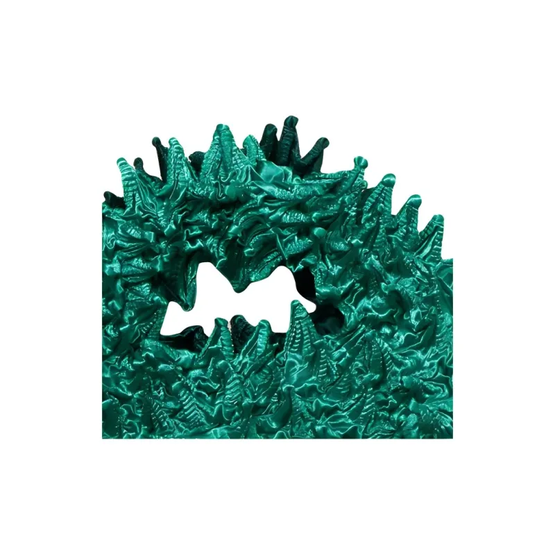 BUNZABURO Polyester Sea Urchin Bag Durian Bag Handbag Medium Size Women's Dark Green & Emerald Green-4