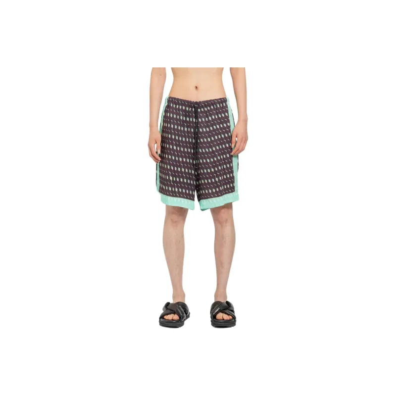 DRIES VAN NOTEN Graphic Printed Drawstring Shorts-0