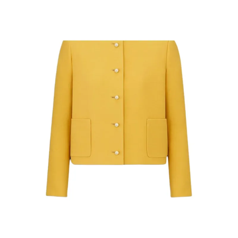 DIOR Jackets Coats Women's Yellow-4