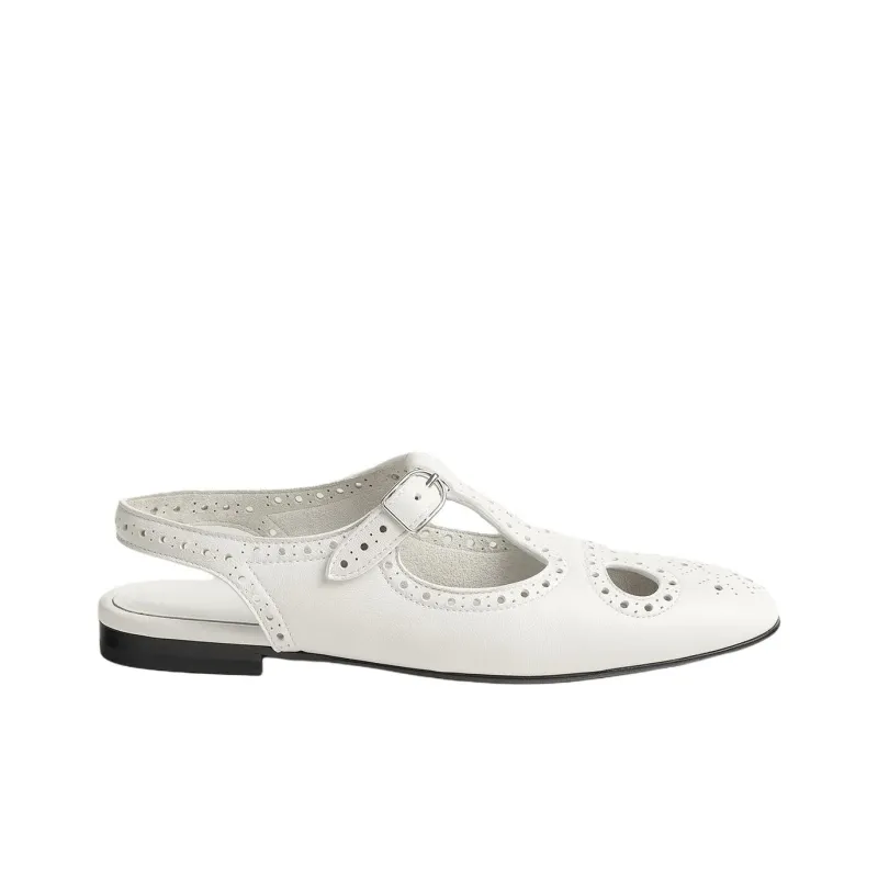 HERMES Kim Casual Single Shoes Women's White-1