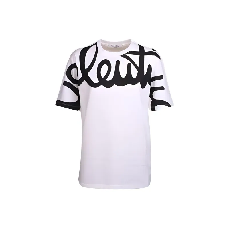 Valentino Drop Shoulder Sleeve T Shirt Women's White-0