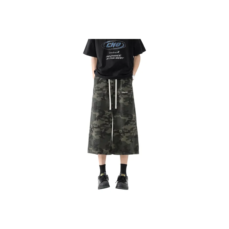 DAREASY Denim Shorts Unisex Camouflage-0