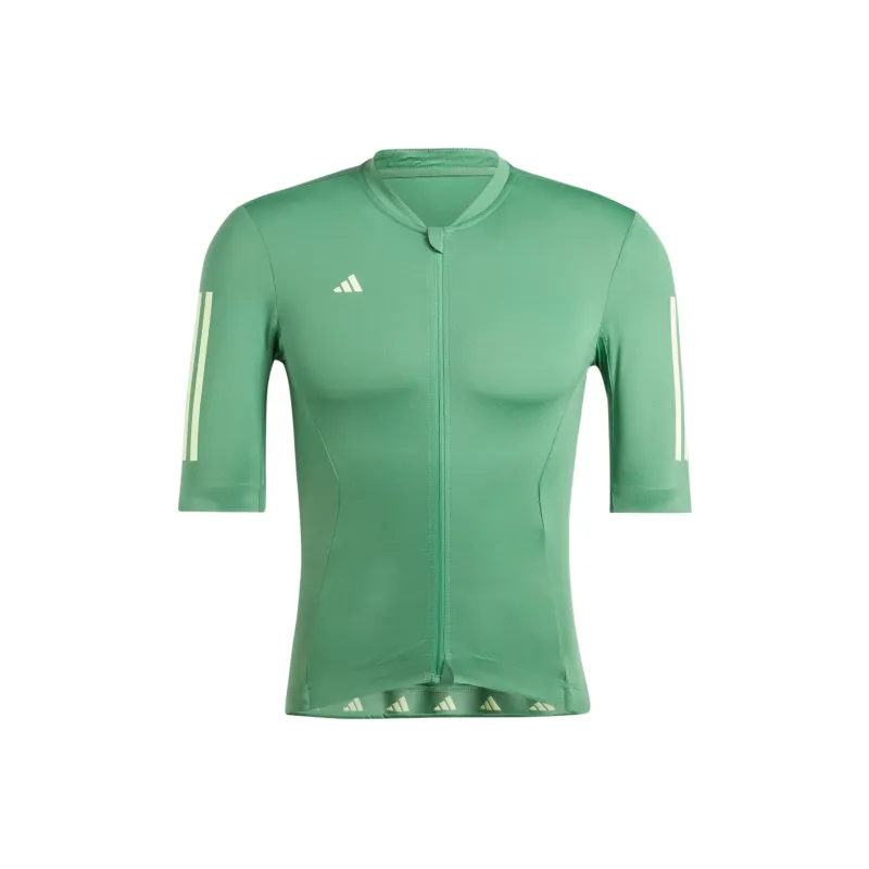 Adidas Tempo 3 Stripes Cycling Jersey Cycling Clothing Men's Green-0