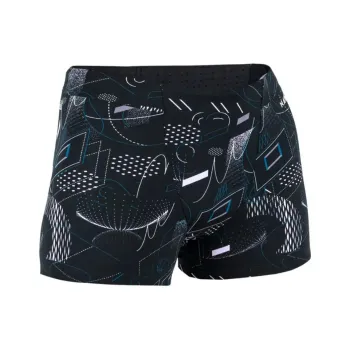 DECATHLON NABAIJI 500 FITI BASK BLACK PURPLE Swimming Shorts Men's Black