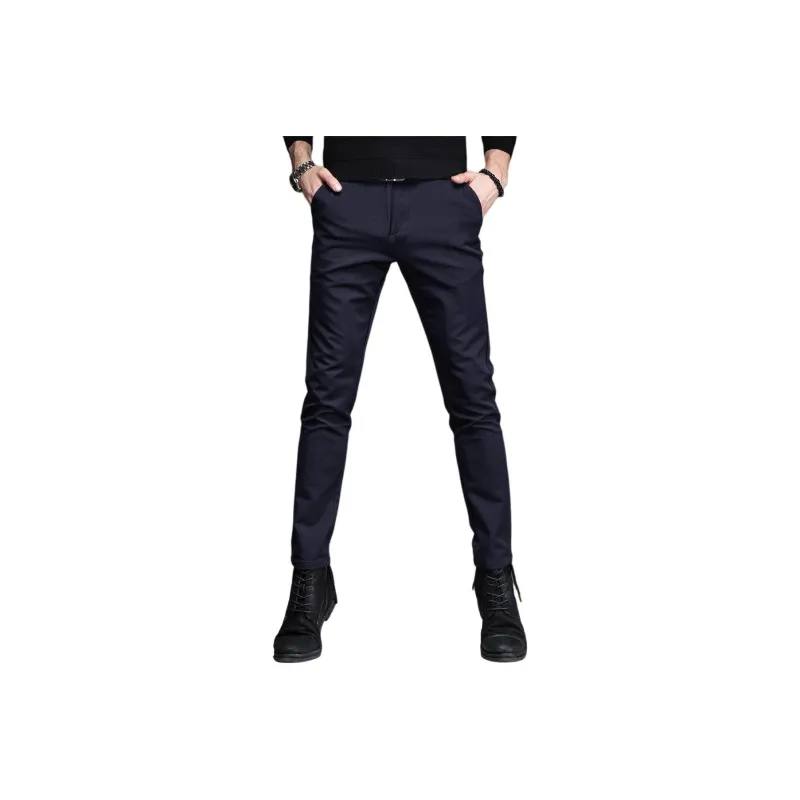 Devanro Casual Pants Men's Black-6
