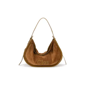 Clos Cow Leather Shoulder Bag Women's Frosted Green