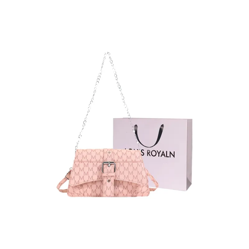 LOUIS ROYALN PU Shoulder Bag, Crossbody Bag Regular Women's Black/White/Pink/Brown/Coffee-4