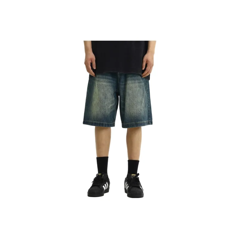 KVIV Denim Shorts Unisex Vintage Blue -0