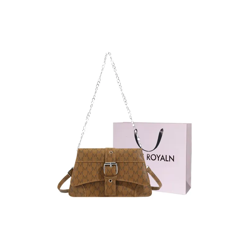 LOUIS ROYALN PU Shoulder Bag, Crossbody Bag Regular Women's Black/White/Pink/Brown/Coffee-6