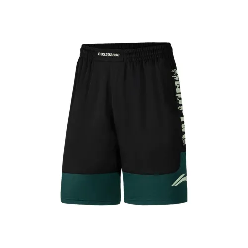 LiNing Badfive Shorts Men's Black Turquoise Jasper