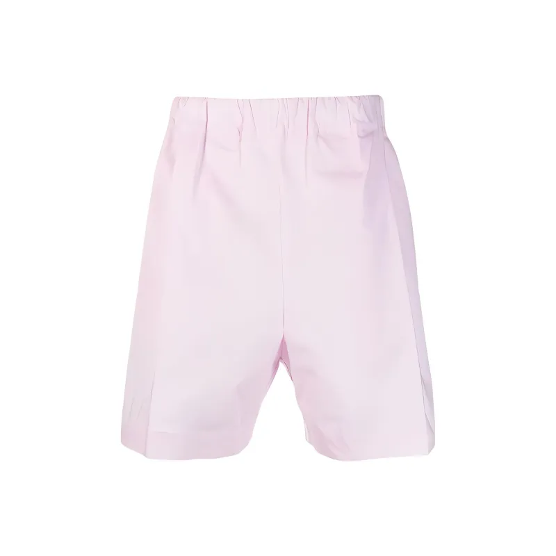 LANEUS Logo embroidered Cotton Shorts-0