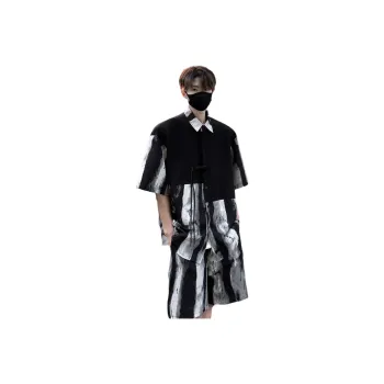 Izex Shirt Matching Set Men's Ink Wash Painting