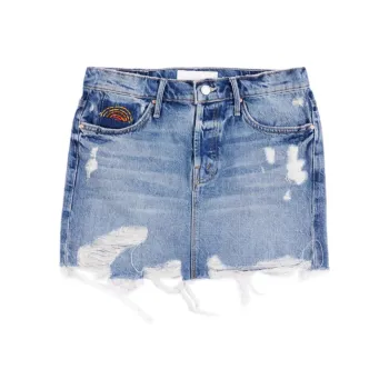 MOTHER Denim Short Skirts Women's Blue