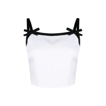MSGM Bow Detailed Cropped Top