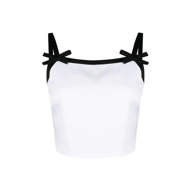 MSGM Bow Detailed Cropped Top-0