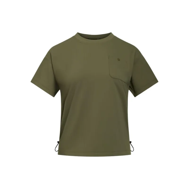 Under Armour Outdoor Drop Shoulder Sleeve T Shirt Women's Quartz Gray-0