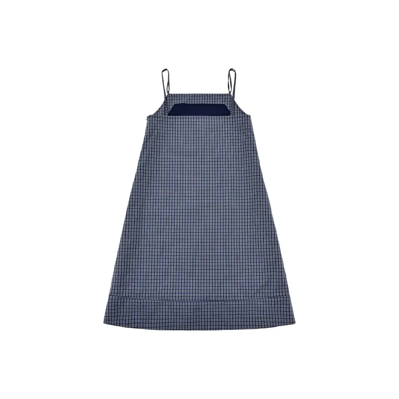 SINBOS Slip Dress Women's Haze Blue Plaid-1