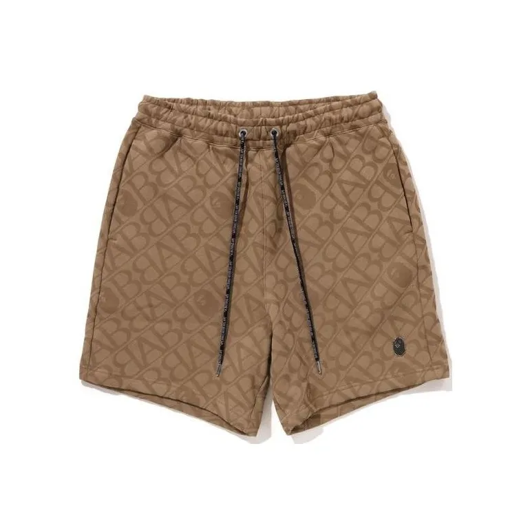 A BATHING APE Casual Shorts Unisex Light Khaki-0