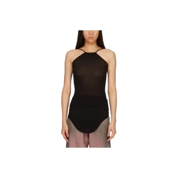RICK OWENS Scorpio Ribbed Knitted Sleeveless Tank Top