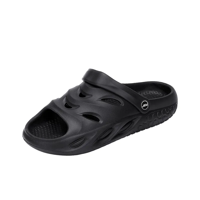 JEANSWEST Beach Sandals Men Black/White/Beige/Neon Green-0