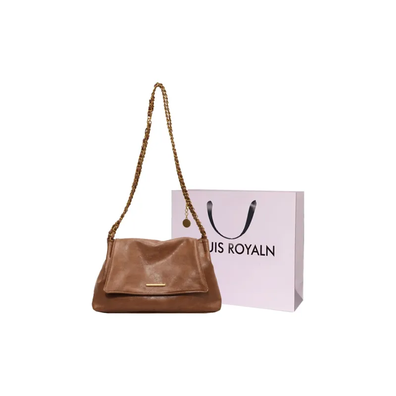 LOUIS ROYALN PU Shoulder Bag Regular Women's Black/Ecru/Coffee/Brown-6