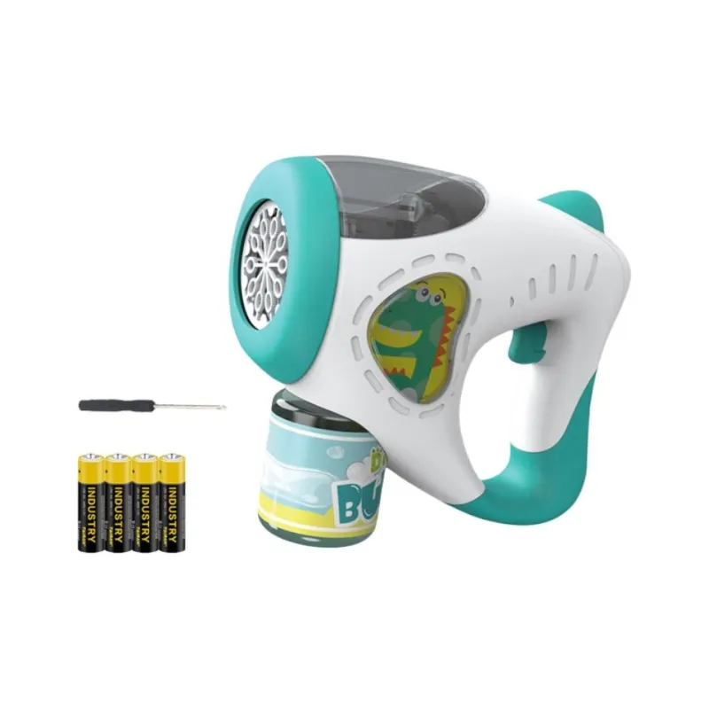 JOY FUER Cute Handheld Multi Hole Dinosaur Portable Durable One Button Fully Automatic Bubble Machines-0