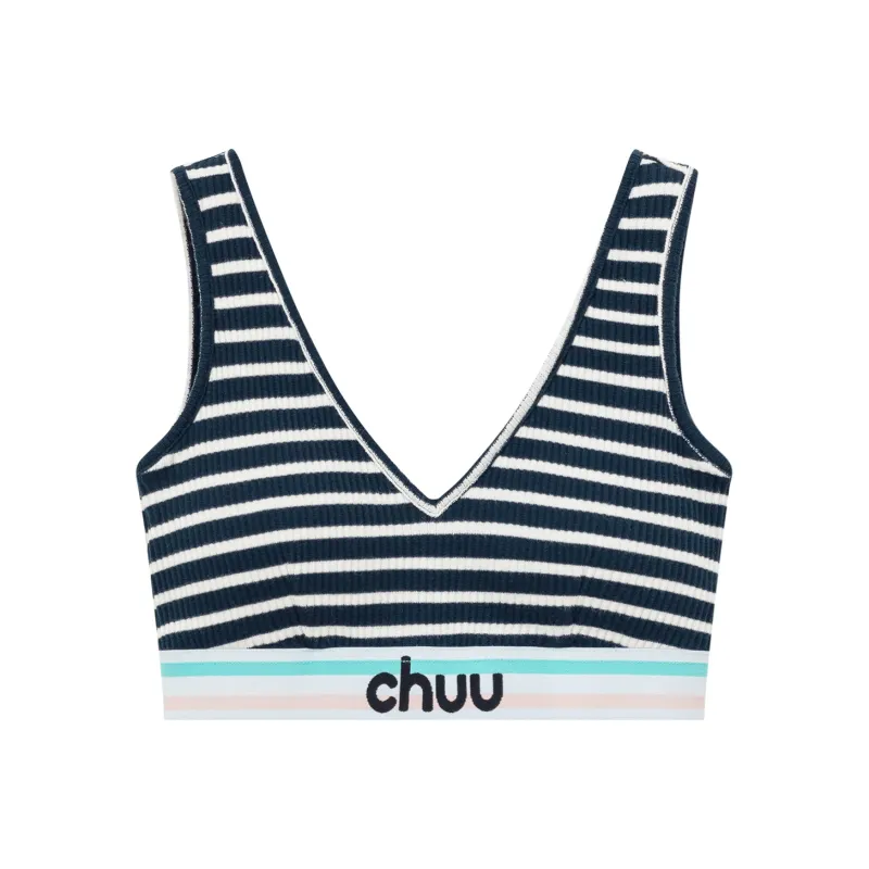 CHUU Tank Tops Women's Blue White Stripes-0