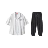 Top White+Pants Black