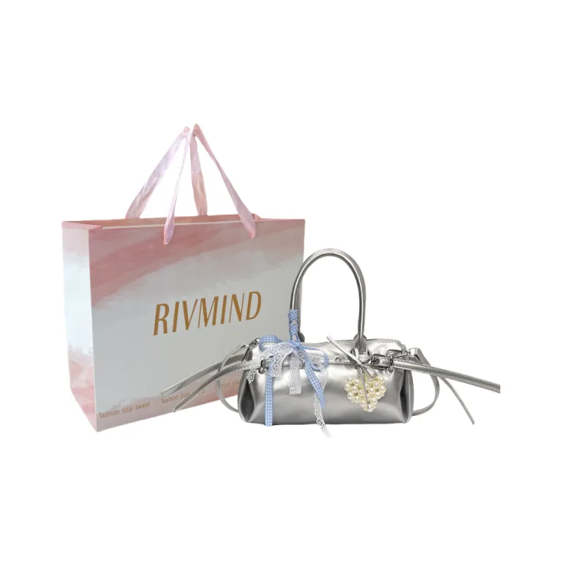 RIVMIND PU One Shoulder Handbags Women's White/Silver/Black/Yellow/Blue/Pink-2