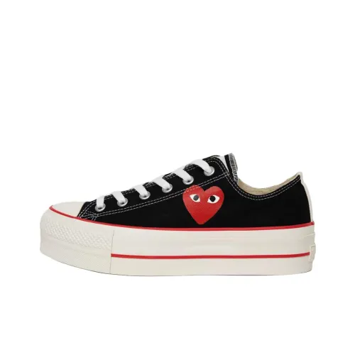 PLAY COMME Des GARÇONS x Converse Chuck Taylor All Star Anti Slip Wear Resistant Low Top Canvas Shoes Unisex Black