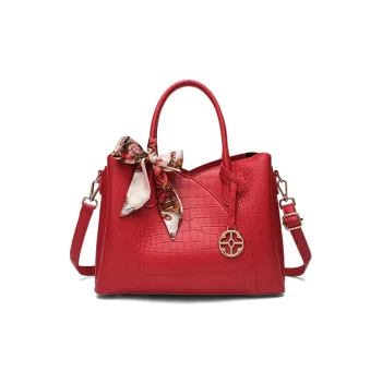 CLEVER& KETCH PU Tote Shoulder Bag, Crossbody Bag, Handbag Women's Red