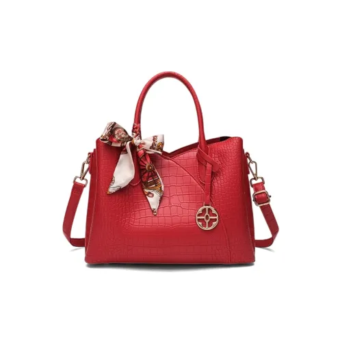 CLEVER& KETCH PU Tote Shoulder Bag, Crossbody Bag, Handbag Women's Red