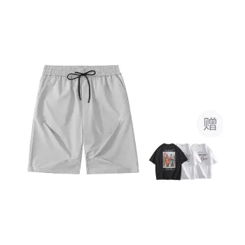 BRUMAIRE Cargo Shorts Unisex Light Gray Comes With A Random T Shirt