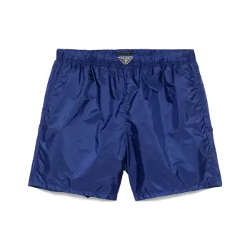 PRADA Triangle Logo Mid Rise Swim Shorts