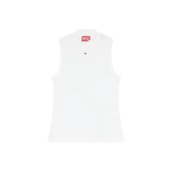 DIESEL Mock Neck Ribbed Tank Top