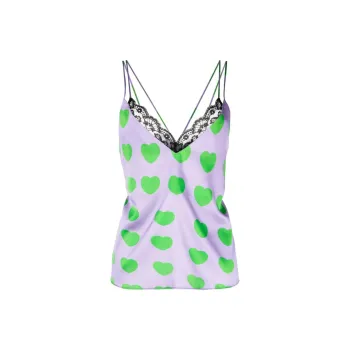 NATASHA ZINKO Heart print Cami Top