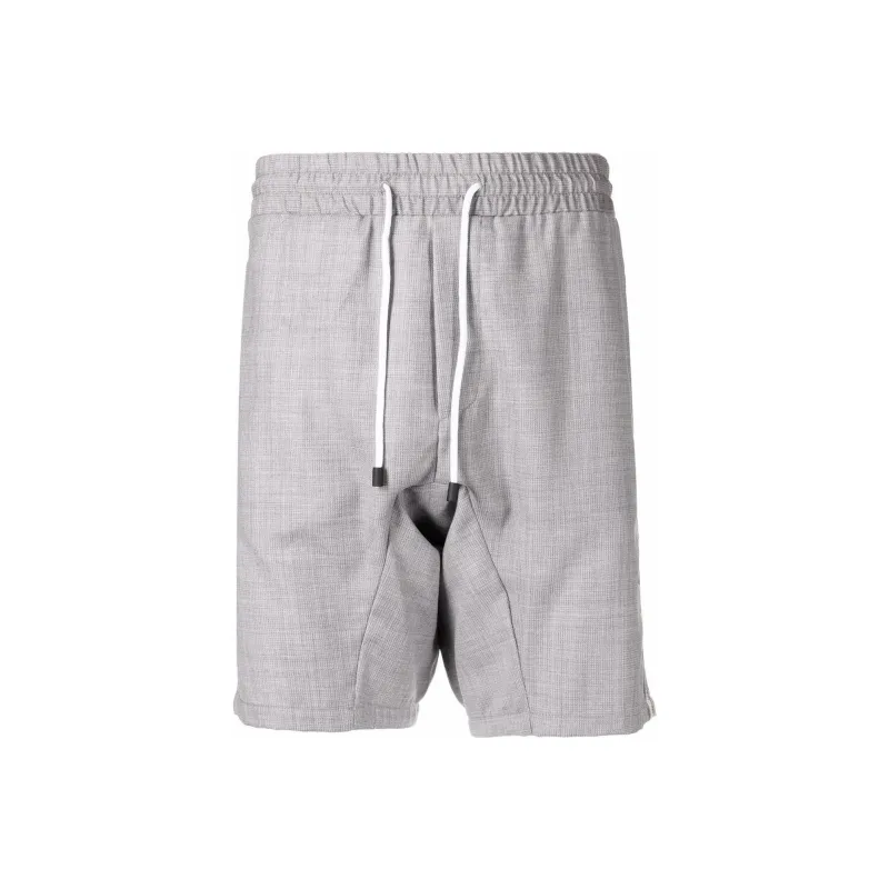 Kiton Drawstring Waist Wool Shorts-0
