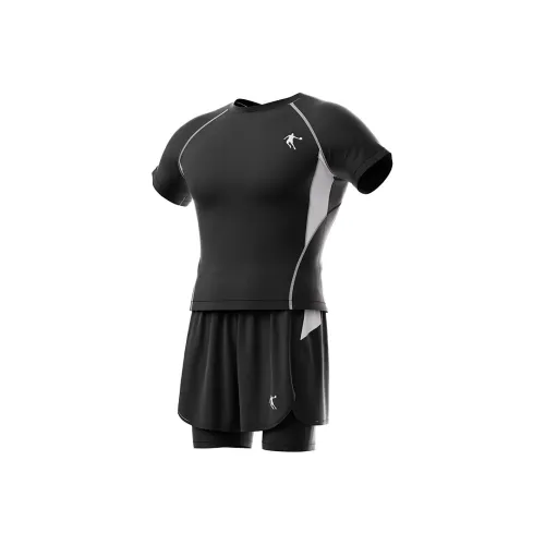 QIAODAN Two Piece Men's Swimwear Men's Black