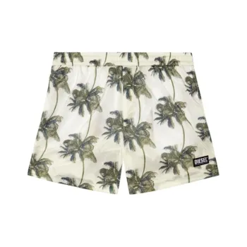 DIESEL Bmbx-Rio-41cm-Parachute Palm Tree Printed Swim Shorts