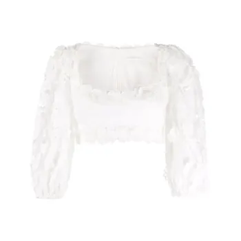 Zimmermann Crop Tops Women's White