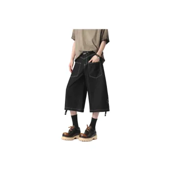 YATSI Denim Shorts Unisex Original Denim Black