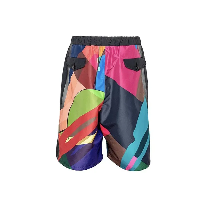 KAWS X Sacai Track Shorts-0