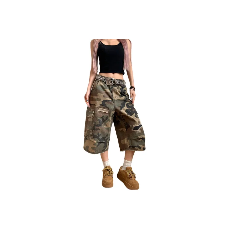 PISYPOX Cargo Shorts Unisex Camouflage-0